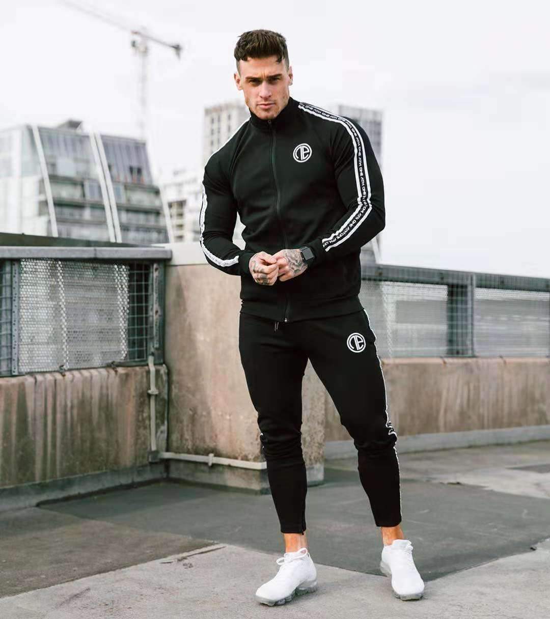 Cotton Blend Casual Sports Trousers