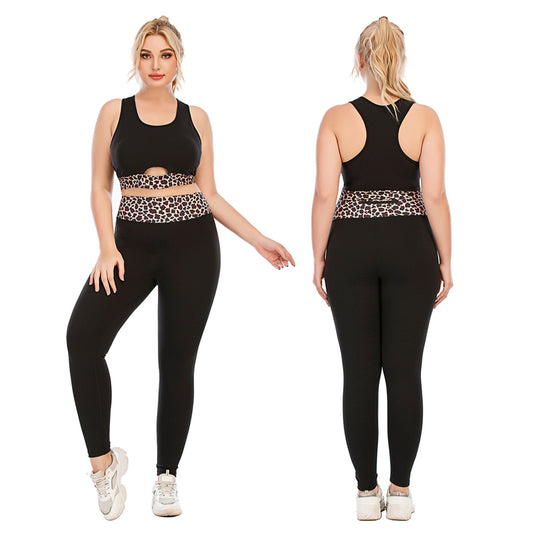 Plus Size Yoga Set for Women - High Impact Active Wear