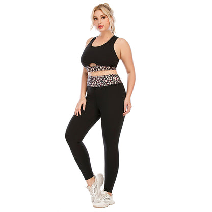Plus Size Yoga Set for Women - High Impact Active Wear
