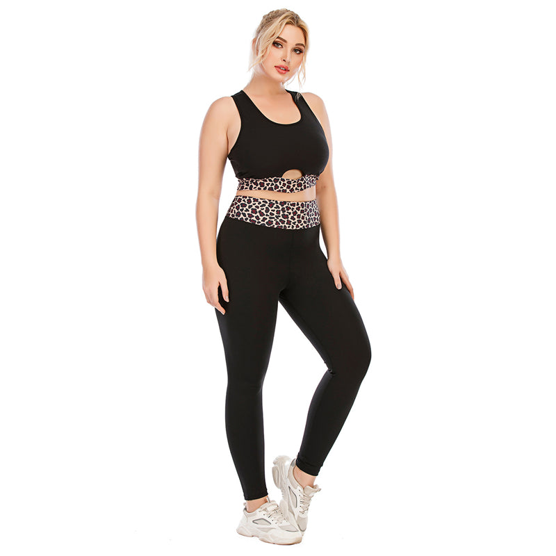 Plus Size Yoga Set for Women - High Impact Active Wear