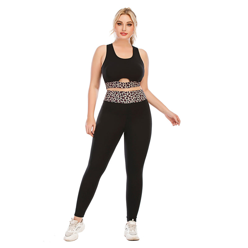 Plus Size Yoga Set for Women - High Impact Active Wear
